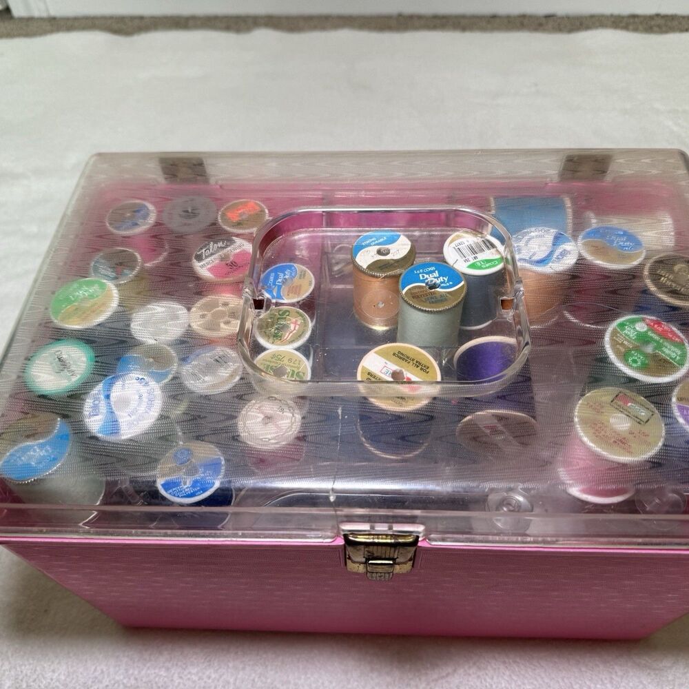 Huge Vintage Sewing Notions Lot Kit Case Singer Assorted Needles & Thread - Picture 10 of 14